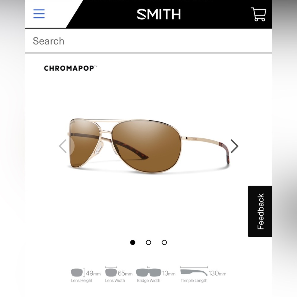 Smith Serpico: Gold + Polarized TLT Optics Brown Lens, Unisex